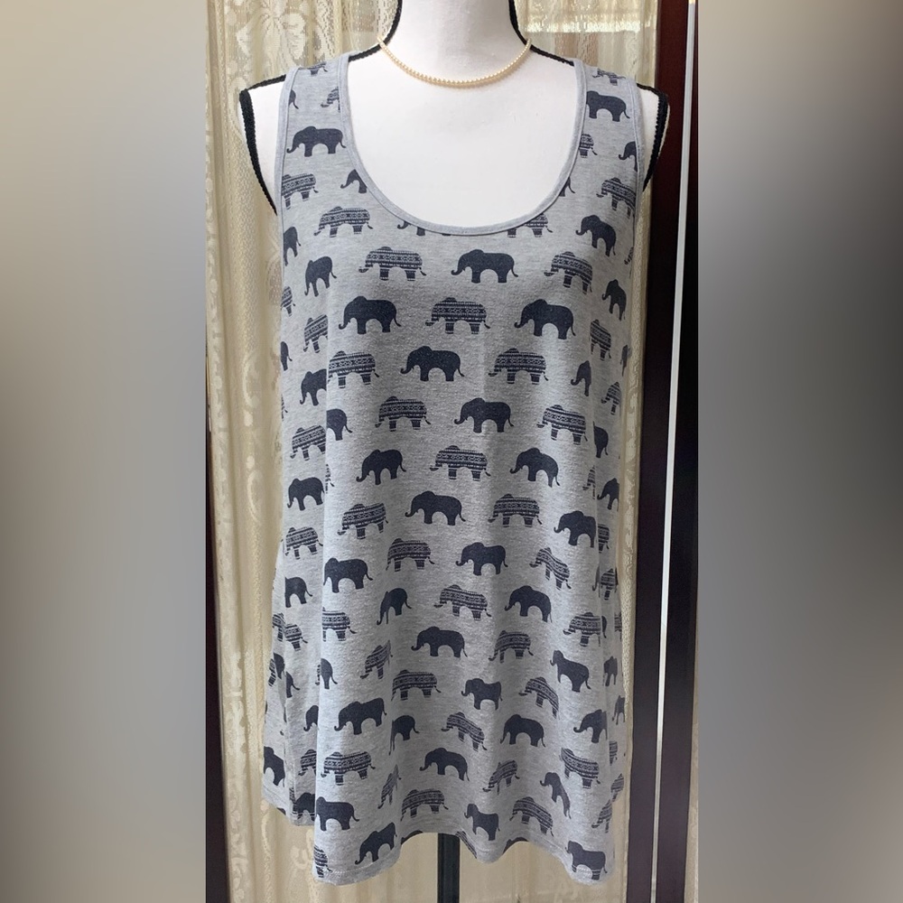 RUE JUJU MATERNITY GRAY ELEPHANT TANK - SZ 1X